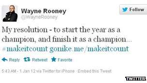 il tweet di Rooney incriminato